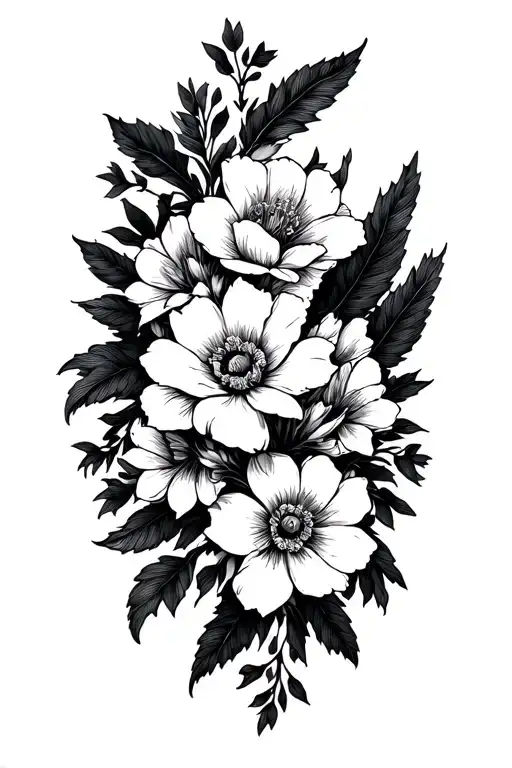 floral design tattoo design idea
