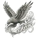 phoenix rising from flames tattoo design idea