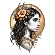 Virgo Maiden tattoo design idea