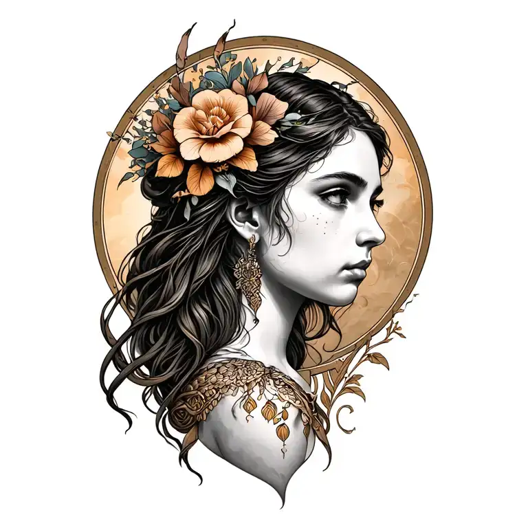 Virgo Maiden tattoo design idea