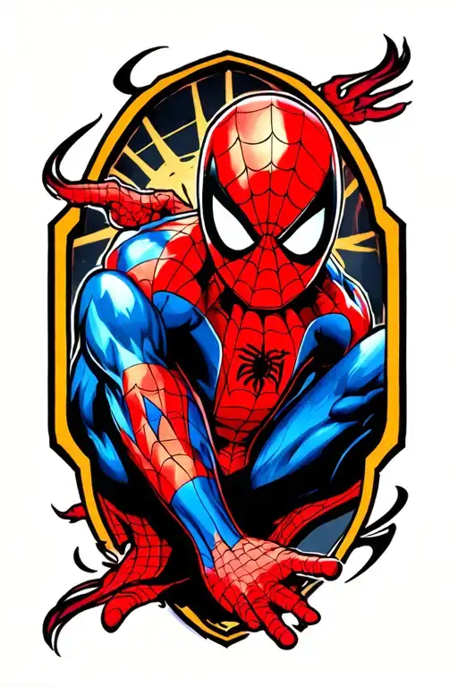 spiderman logo tattoo design idea
