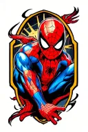 spiderman logo tattoo design idea
