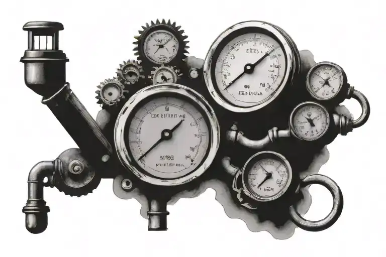 hvac gauges tattoo design idea