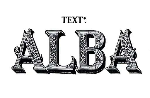 "ALBA" tattoo design idea