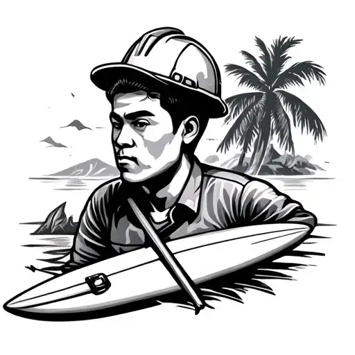 civil engineer hat, cooking, travelling, surfing, philippine flag, singing tattoo design idea