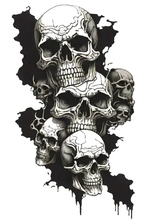 kratos steps on a skull skull tattoo design idea