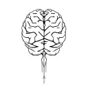 Kintsugi Brain tattoo design idea