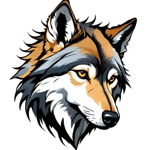 sexy wolf tattoo design idea
