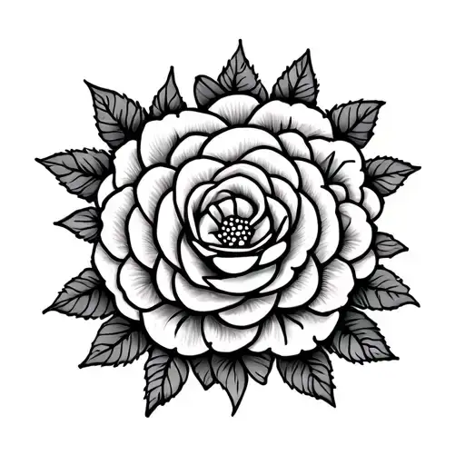 Mandala and Roses dark for cover tattoo design idea