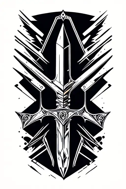 Sword, sign tattoo design idea