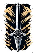 Sword, sign tattoo design idea