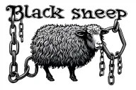 "Black sheep" gypsy chain links tattoo design idea