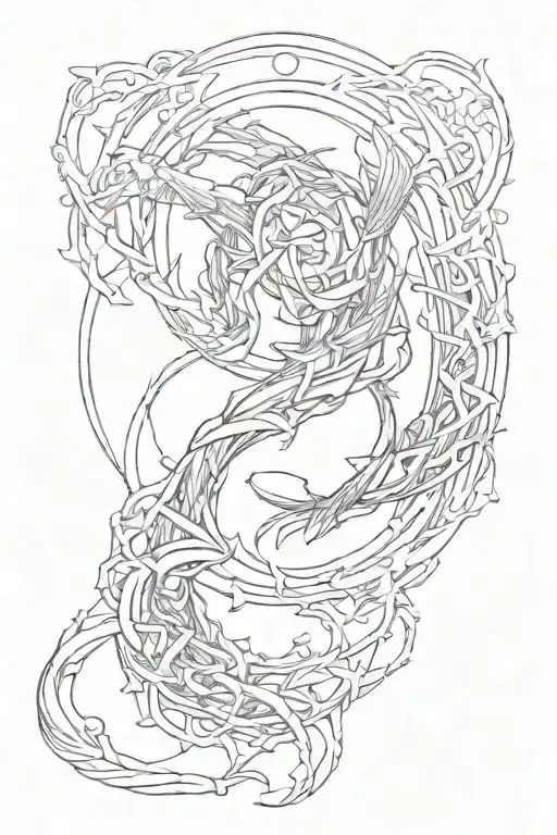 slick elden ring, minimalistic tattoo design idea