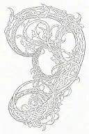 slick elden ring, minimalistic tattoo design idea