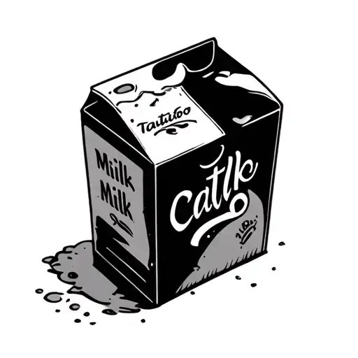 Milk Carton tattoo design idea