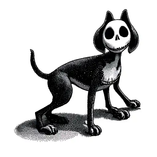 zero dog from nightmare before Christmas  tattoo design idea