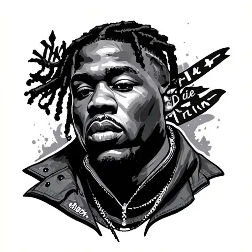 Get Rich Or Die Tryin tattoo design idea