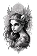 create a tatoo that represent the knowledge and power of the godess athena and the sweetness and kindness of Fluttershy  tattoo design idea