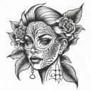 Blank Face tattoo design idea