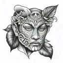 Blank Face tattoo design idea