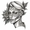 Blank Face tattoo design idea