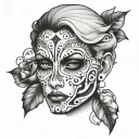 Blank Face tattoo design idea