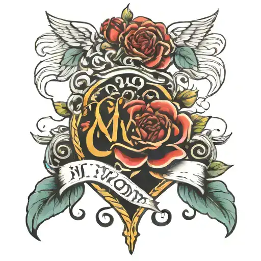 I love you mom tattoo design idea