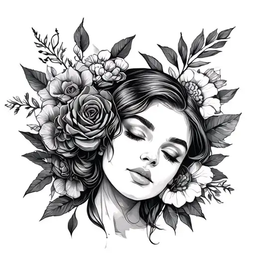 health selfcare + weightloss + feminine tattoo design idea