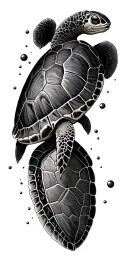 sea turtle tattoo design idea