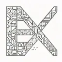 letters A E I J matched tattoo design idea