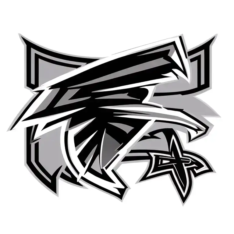 atlanta falcons braves hawks logo combined tattoo design idea
