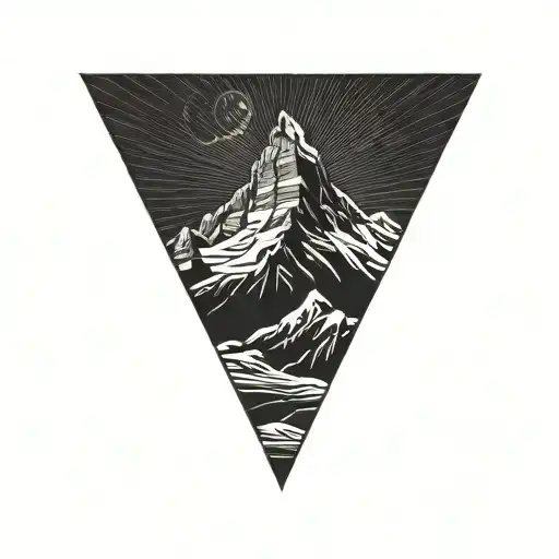 matterhorn mountain tattoo design idea