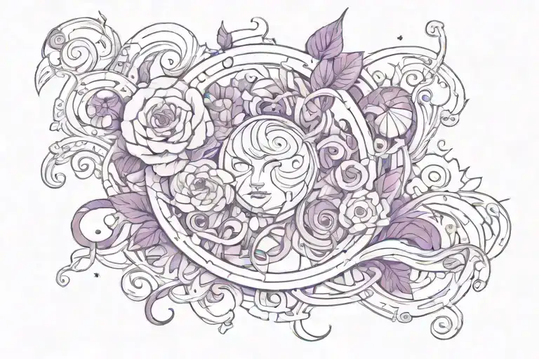 Do not go gentle purple tattoo design idea