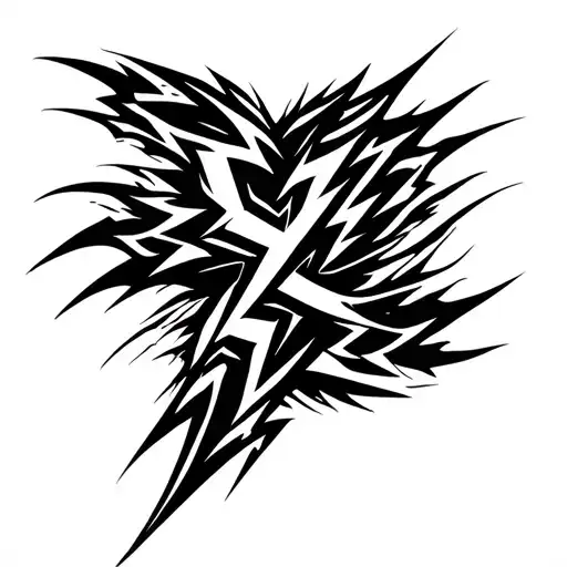 Thunder shading complimented by a dark storm tattoo design idea