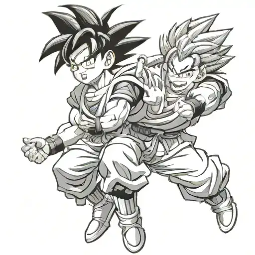 kid son goku tattoo design idea