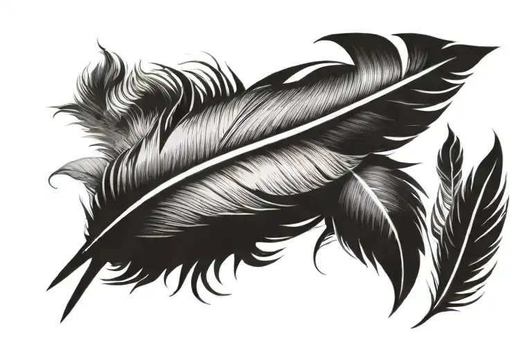 Indian feather tattoo design idea
