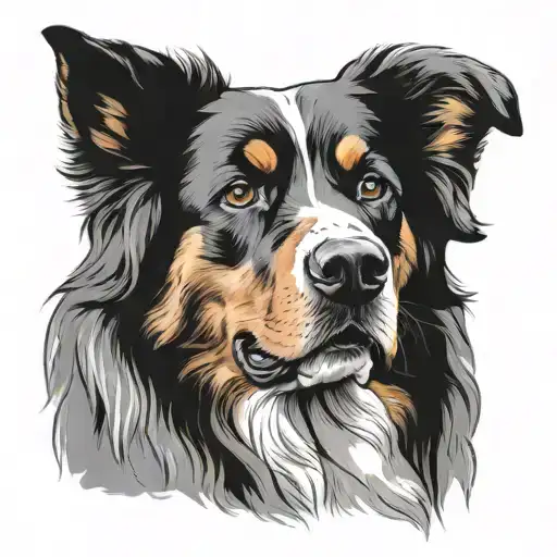 Yorkshire and bernese moubtain dog tattoo design idea