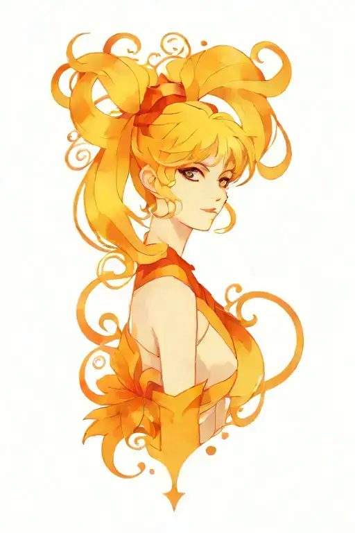 Sailor Venus anime Symbol tattoo design idea