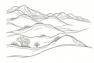 Sand dunes stretched to a band tattoo tattoo design idea