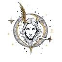 Sagittarius with the moon on cancer and ascendant in Leo tattoo design idea