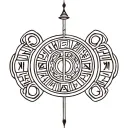 Mayan hieroglyphics tattoo design idea