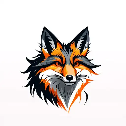 Fox Face tattoo design idea