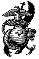 US Marines logo tattoo design idea