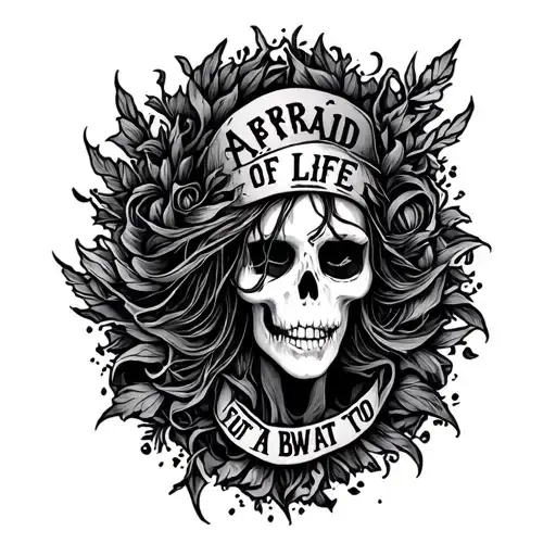 afraid of life but brave to wait tattoo design idea
