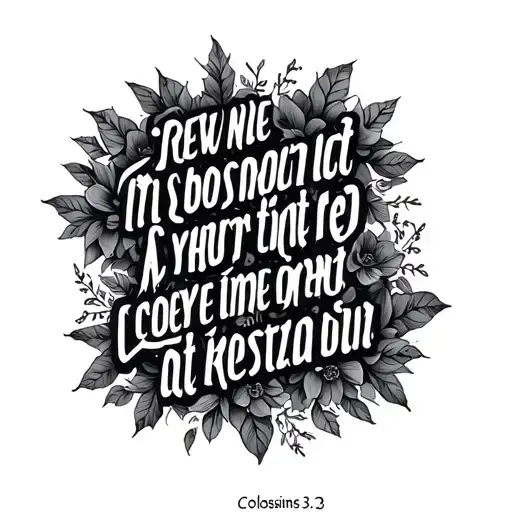 bible verse colossians 3:23 tattoo design idea