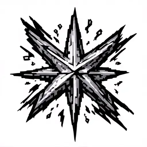 minecraft nether star tattoo design idea