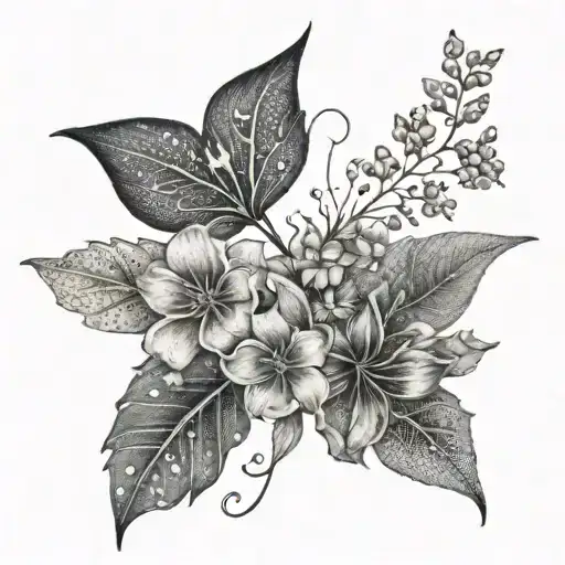 Combination of name Stella and Alonzol tattoo design idea