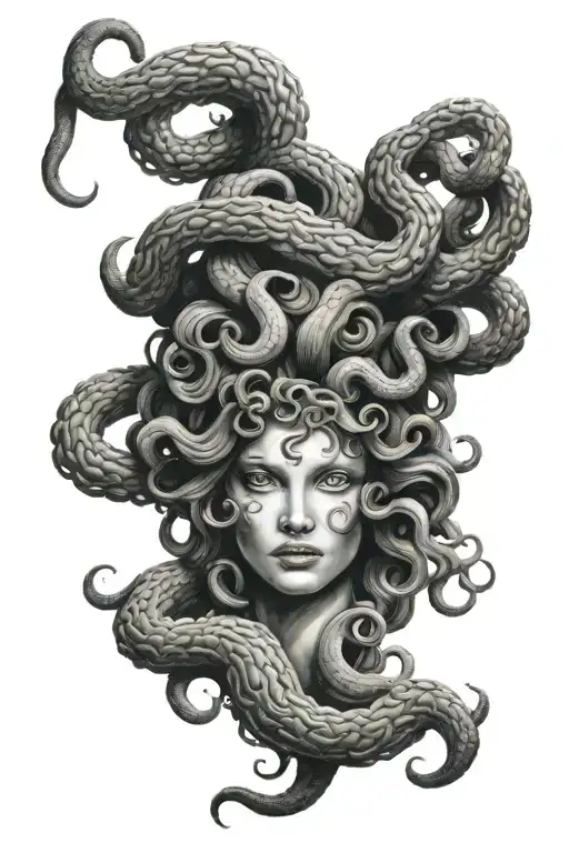 medusa head tattoo design idea