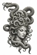 medusa head tattoo design idea