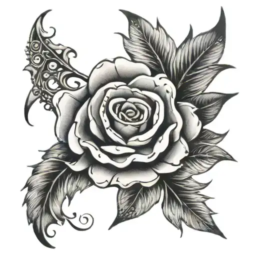 the words "Suzie Q" gypsy style tattoo tattoo design idea